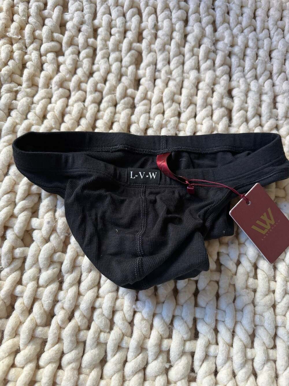 LVW Amsterdam Ribbed Briefs Black New With Tags men